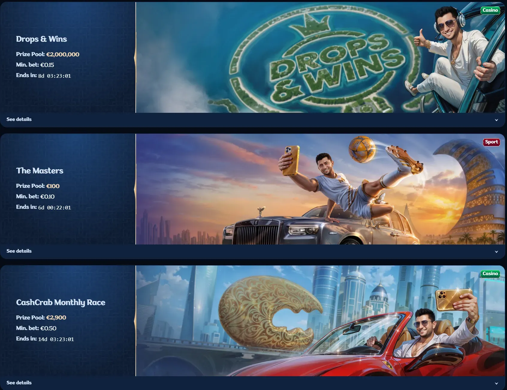 millioner casino tournaments